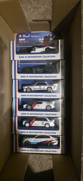 Shell  BMW motorsport 1/41 bluetooth 6 szt.+2 gratis