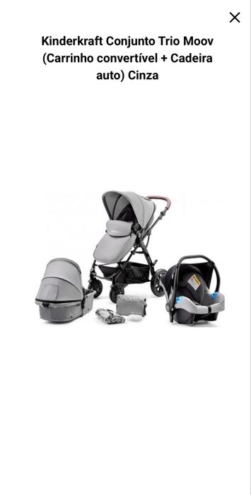 Carinho Moov Kinderkraft trio cinzento