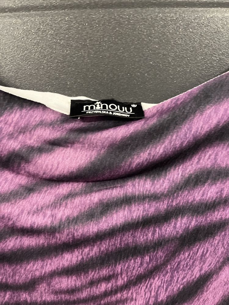Minouu bluzka nietoperz zebra oversize uni