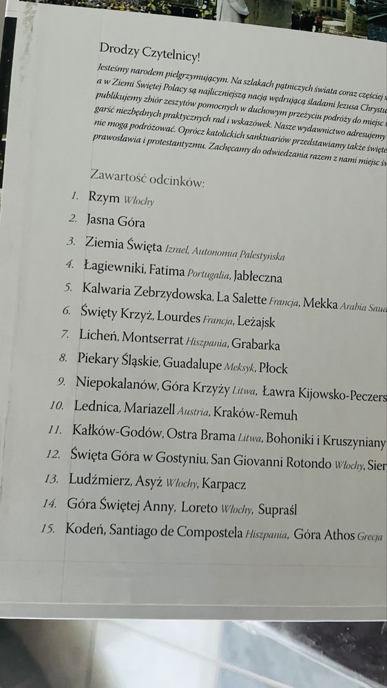 „Pielgrzymki do miejsc świętych” wydawnictwo Wyborcza