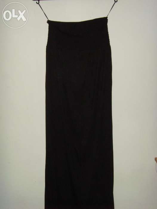 Czarna długa sukienka bez rękawów H&M rozmiar 36