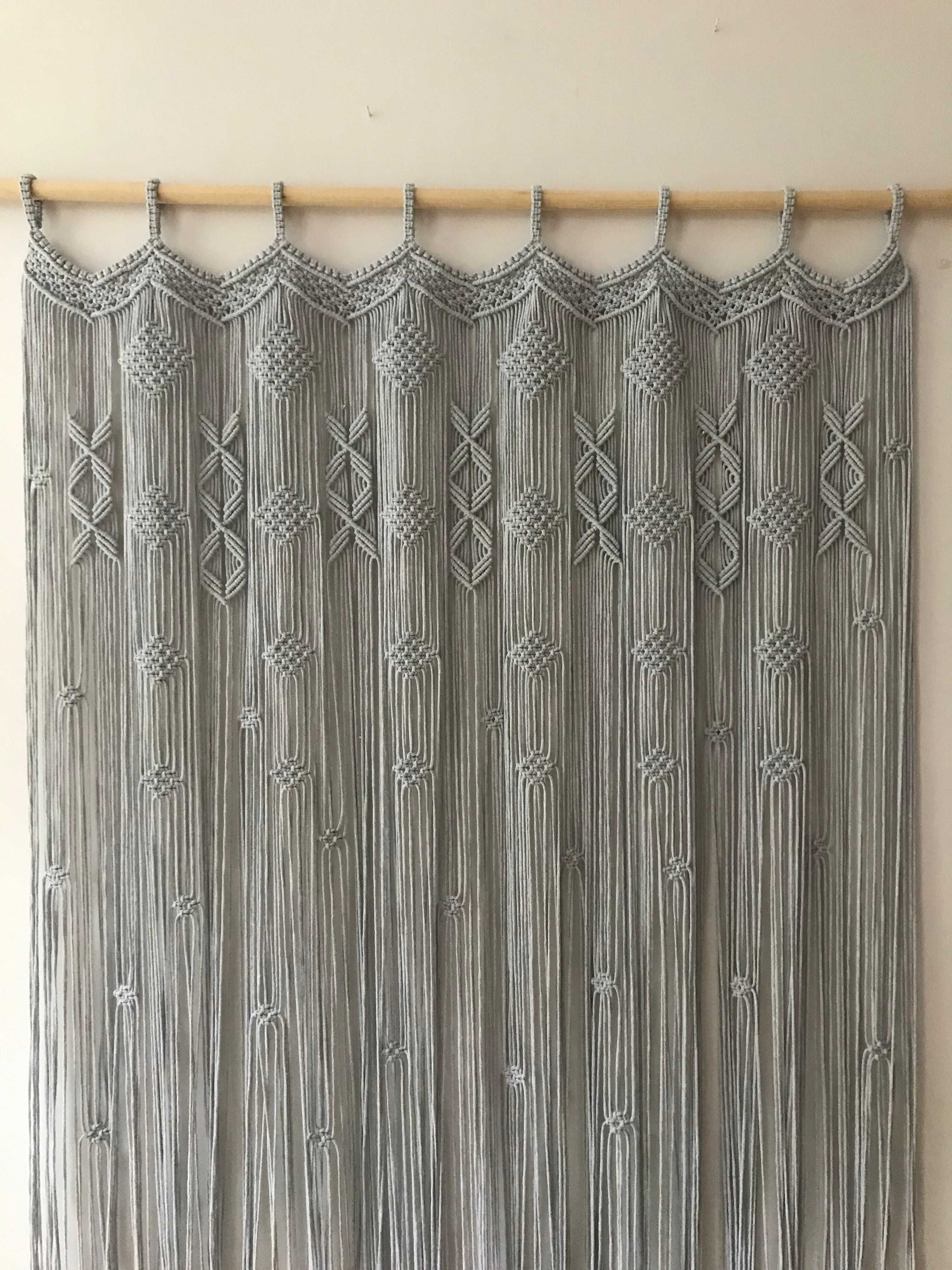 MAKRAMA - makramowa zasłona - poplecione - boho