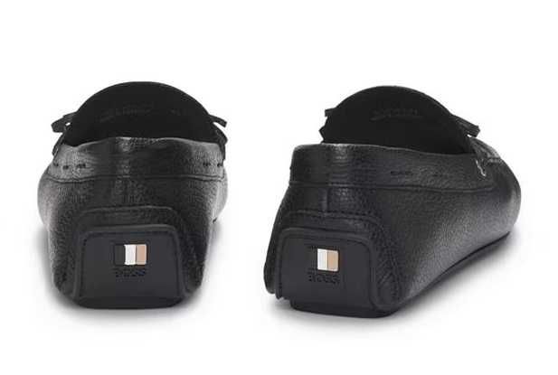 HUGO BOSS skórzane męskie mokasyny NERO /BLACK NOWE