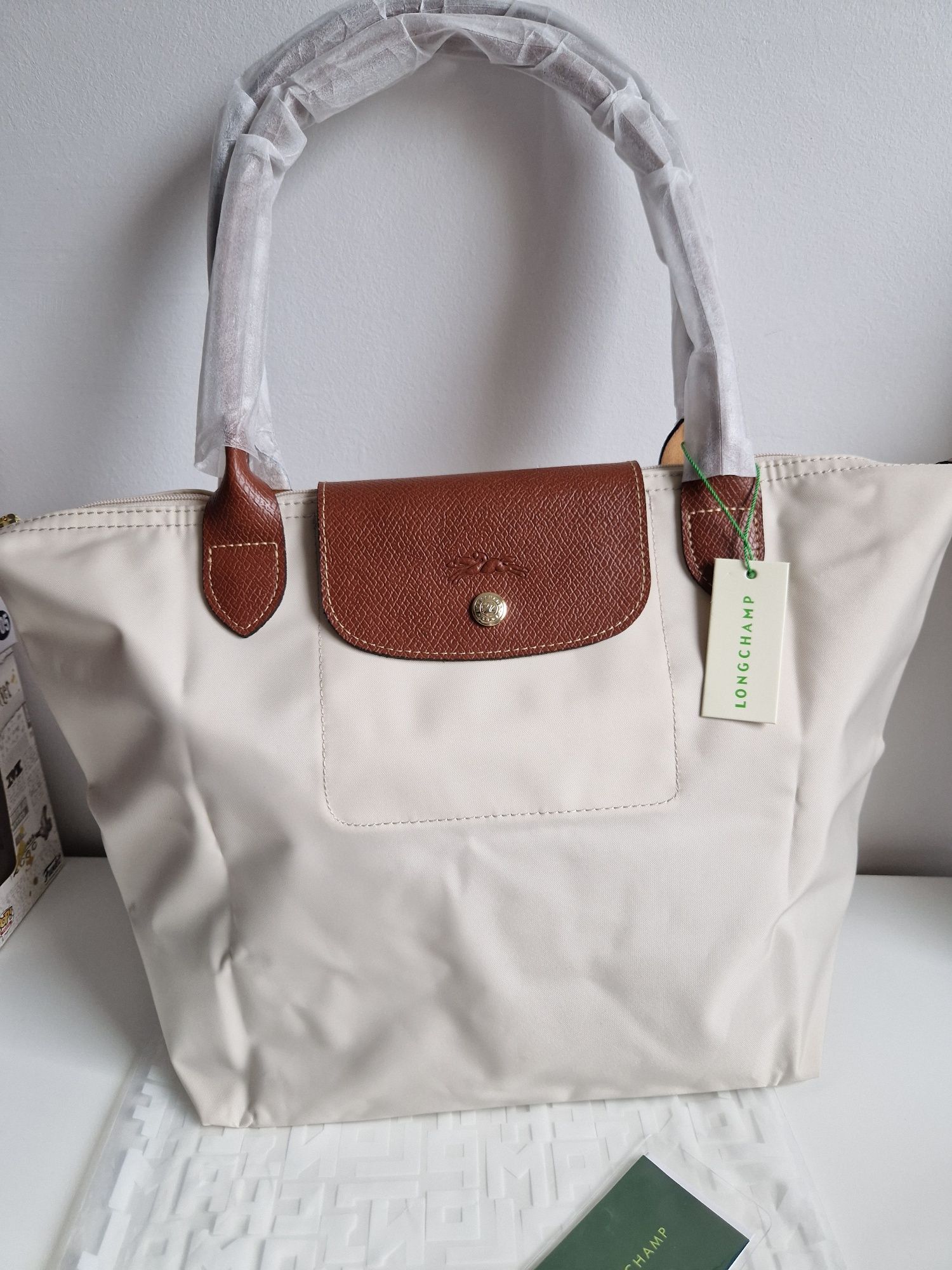 LONGCHAMP Nowa torebka roz L BEŻ