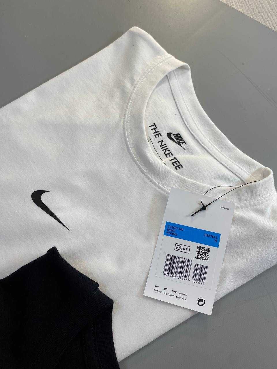 Футболка Jordan Nike center logo T-shirt чорна та біла S M L XL