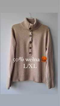 Sweter golf TCM 50% wełna L/XL