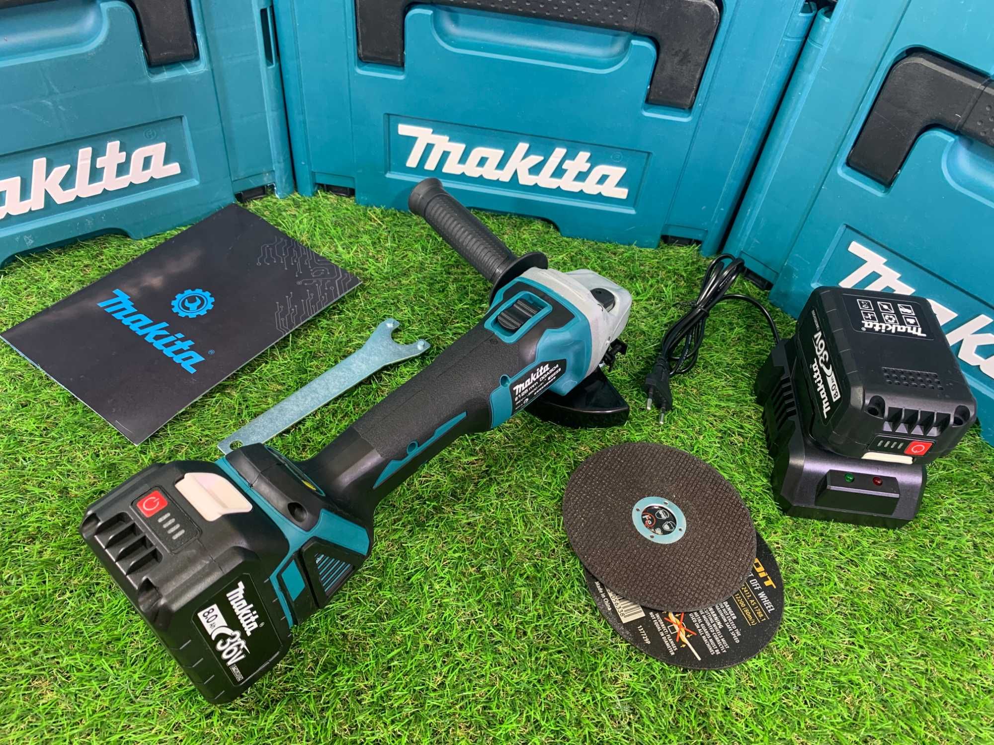 Акамуляторна Болгарка Makita DGA504 1200Вт КШМ 36V-8Ah УШМ 9500об/хв