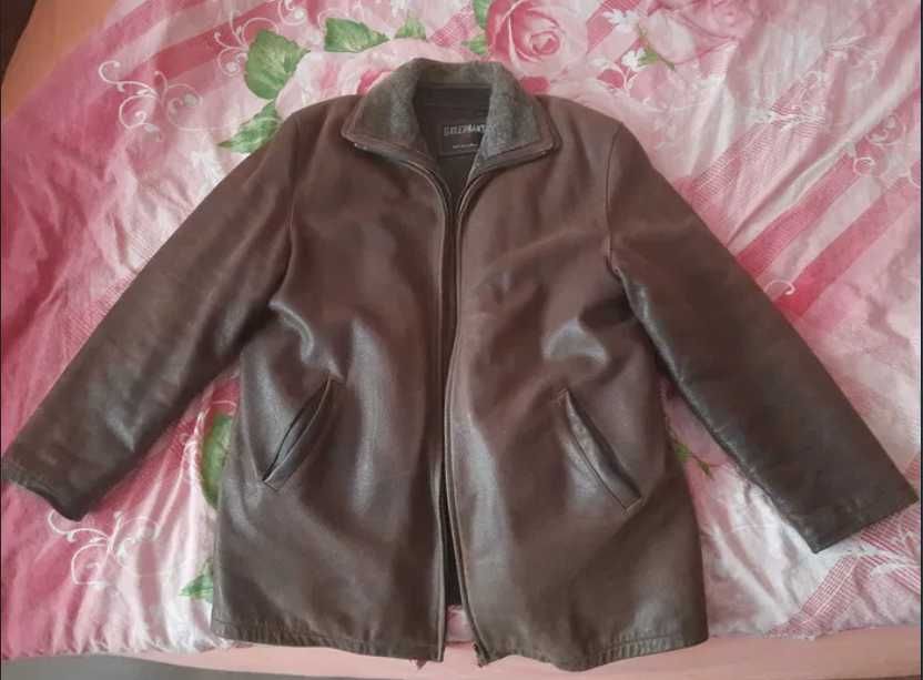 Куртка чоловіча шкіряна зимова утеплена.Зимняя кожанная куртка 60 разм