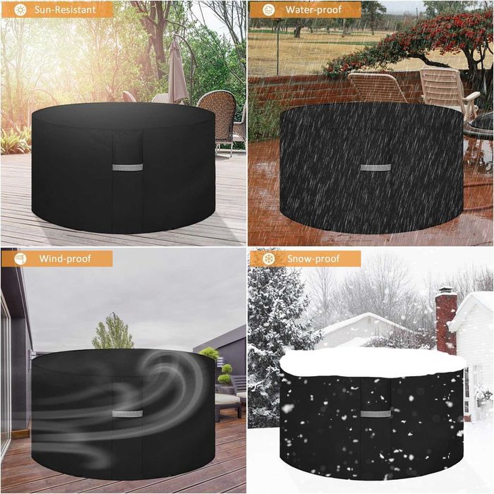Pokrowiec na meble ogrodowe z wentylacją powietrza 80x50 DOKON okrągły