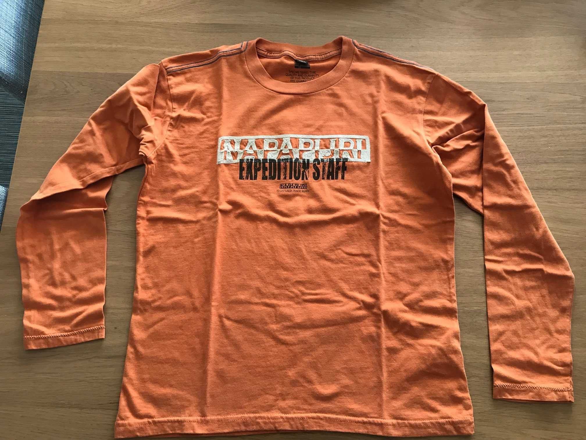 Longsleeve Napapijri original laranja tamanho S/M