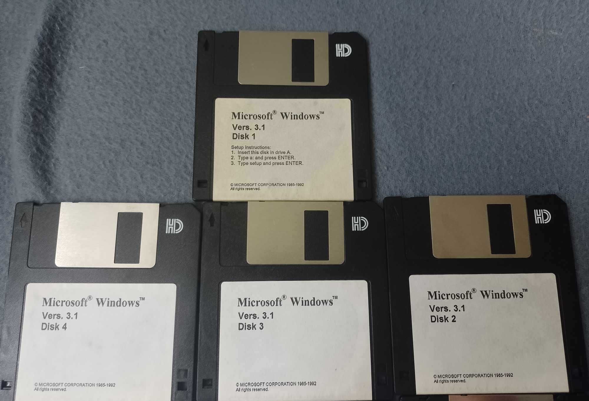 Windows 3.1 1992 ENG dyskietki 3,5 cala