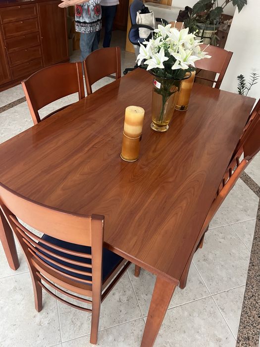 Conjunto mesa e 6 cadeiras
