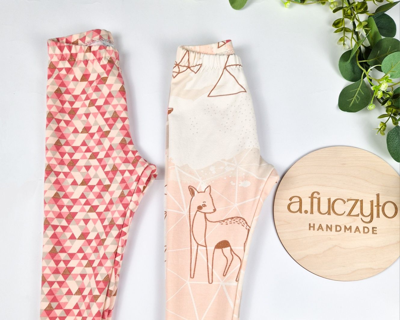 Legginsy dziewczęce dresowe rozmiar 104 nowe handmade