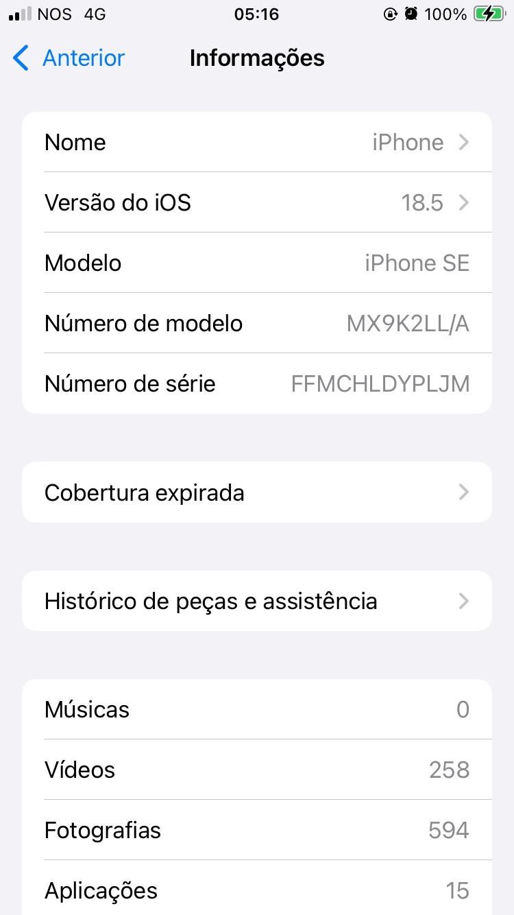 Iphone SE a venda