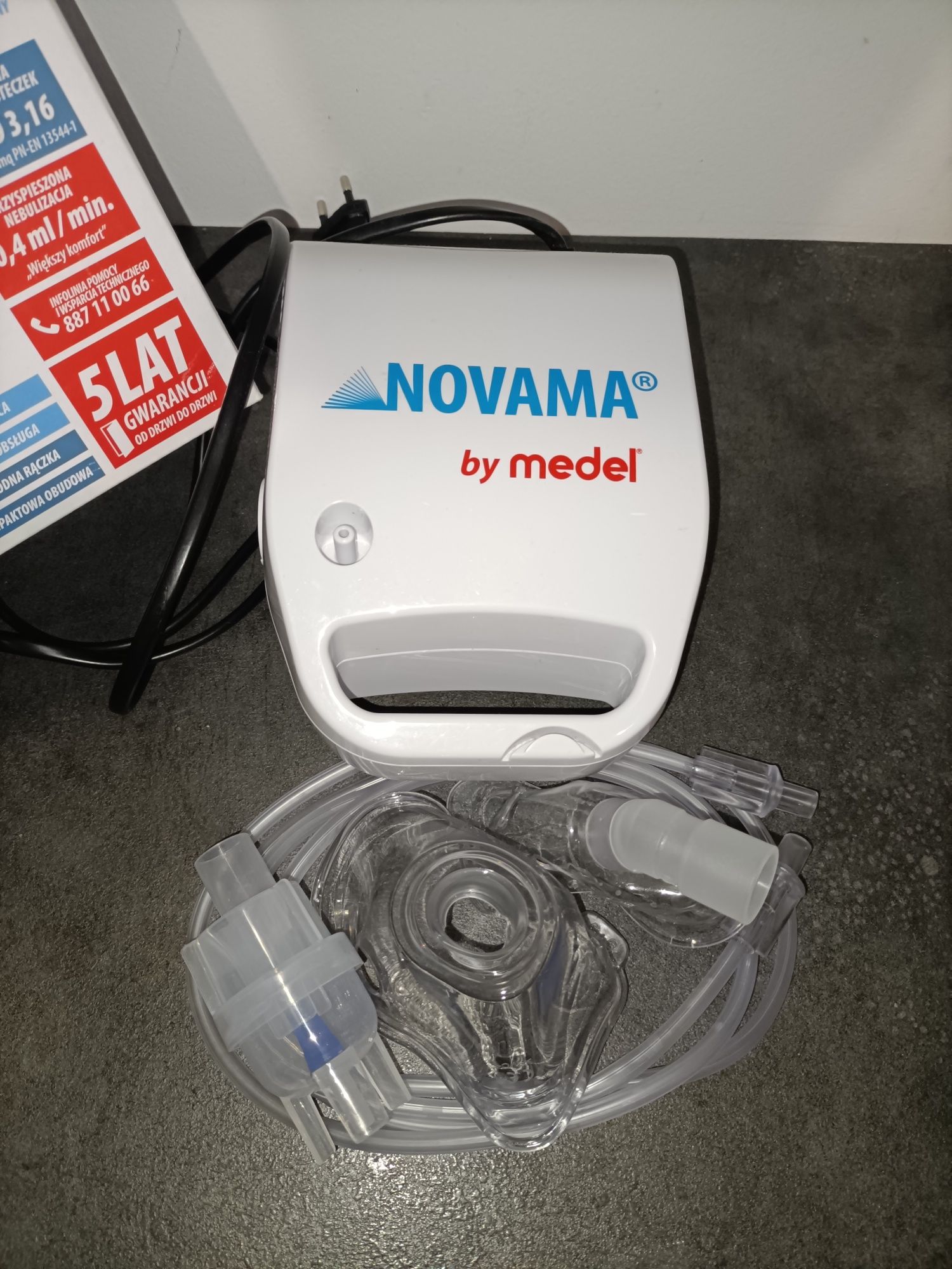 NOVAMA Nebulizator/Inhalator pneumatyczno-tłokowy