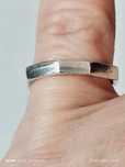 Obrączka - octagon ring - srebro 925 - vintage