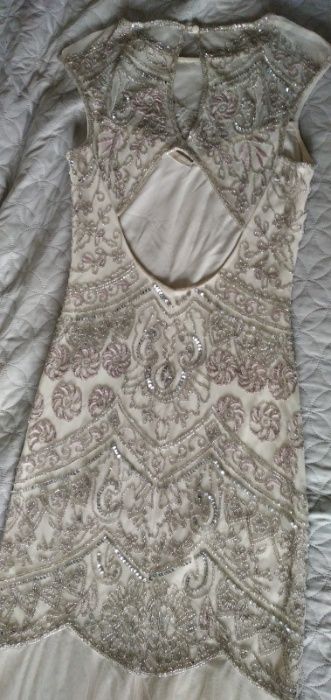 Sukienka długa Miss Selfridge PHOEBE cream/świadkowa/panna młoda