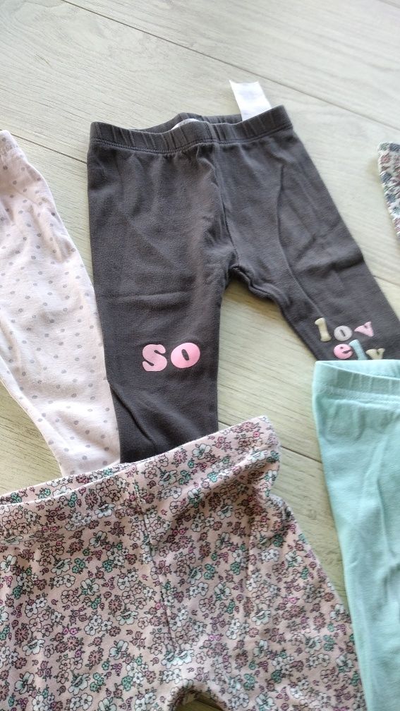 9 par legginsy Legi getry dla dziewczynki 68
