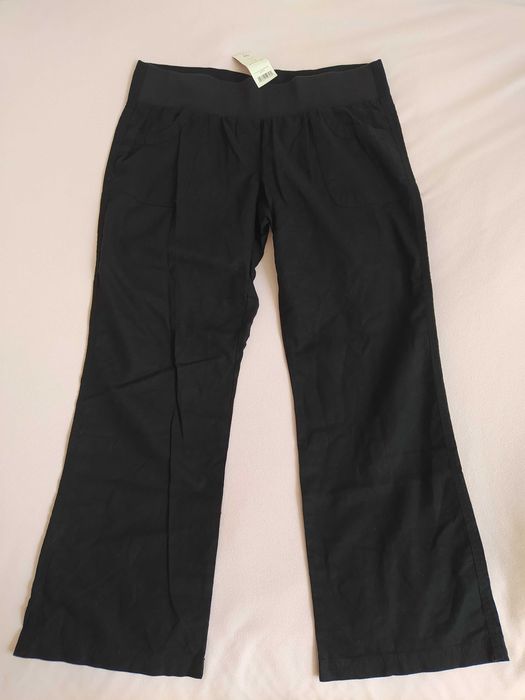 George Maternity spodnie lniane ciążowe r. XL