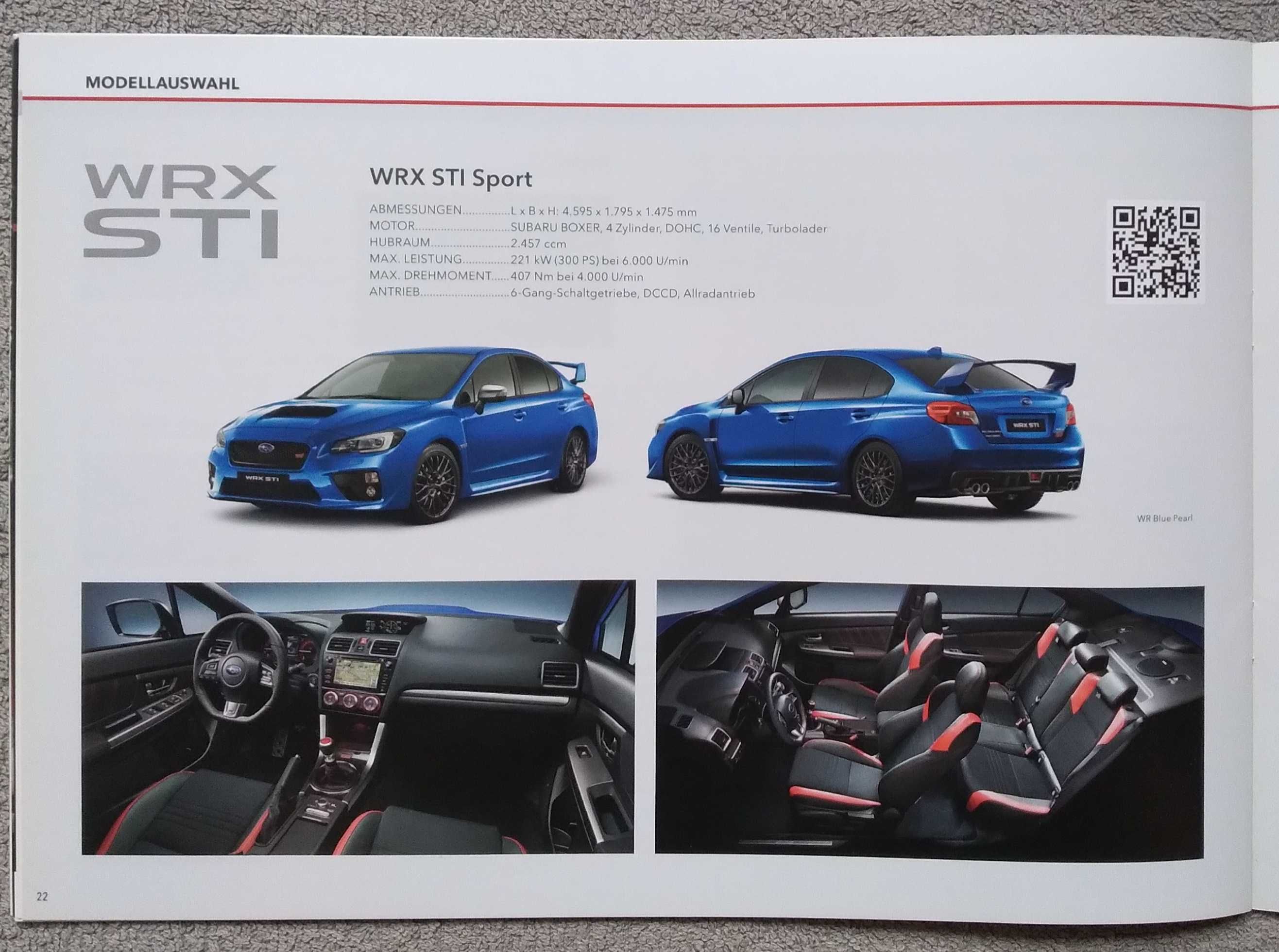 Prospekt  Subaru WRX STI