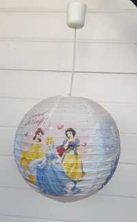 Żyrando klosz na lampęl Disney Księżniczki kula papierowa
