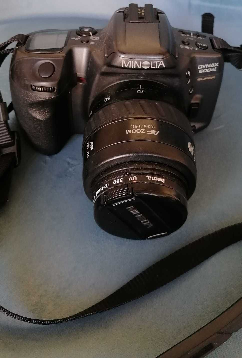 MINOLTA Analógica - DINAX  500si Super Corpo + Lente AF ZOOM 35-70mm