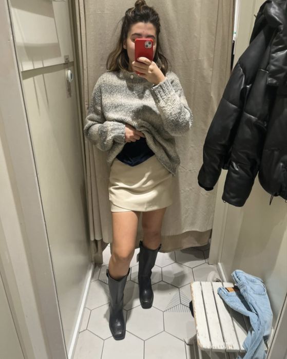 Botas de cano alto castanho escuro