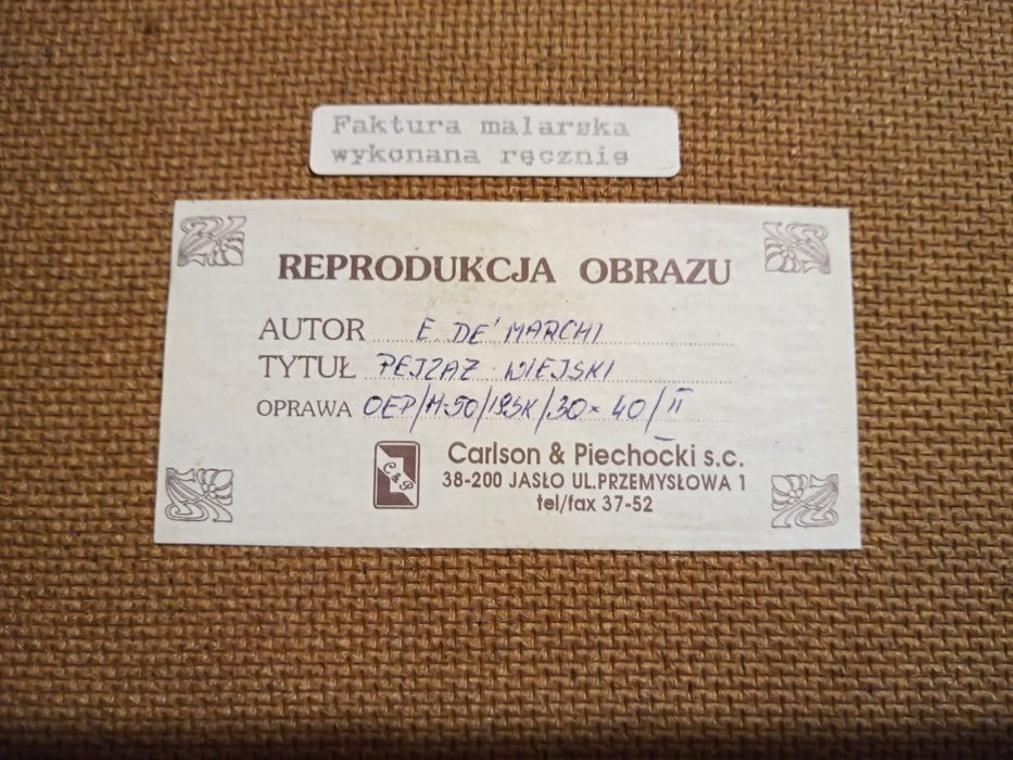 Obraz z pejzarzem wiejskim