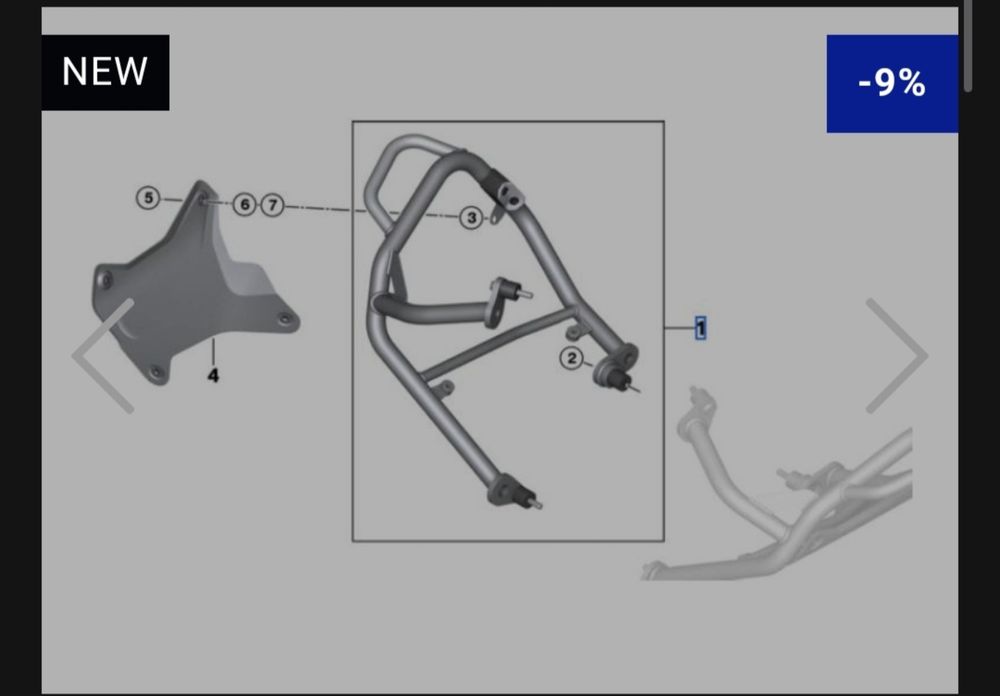 Barras proteção motor Originais BMW 1300 GS Adventure + Skid plate + R
