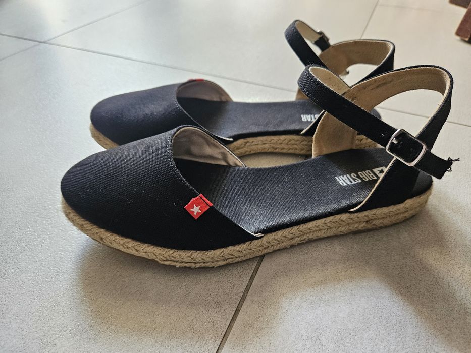 Big Star espadryle r 38 24cm  sandaly czarne