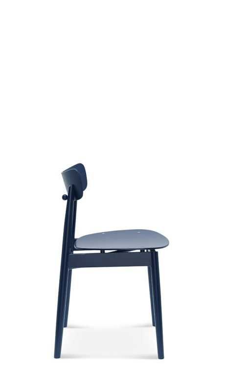 Krzesło NOPP - A Fameg tapicerowane welur niebieskie