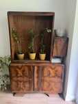 Serwantka pomocnik witryna komoda art deco drewniana