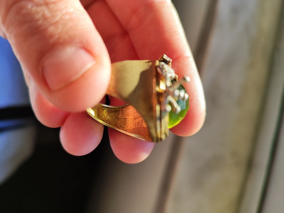 Anel em prata dourada