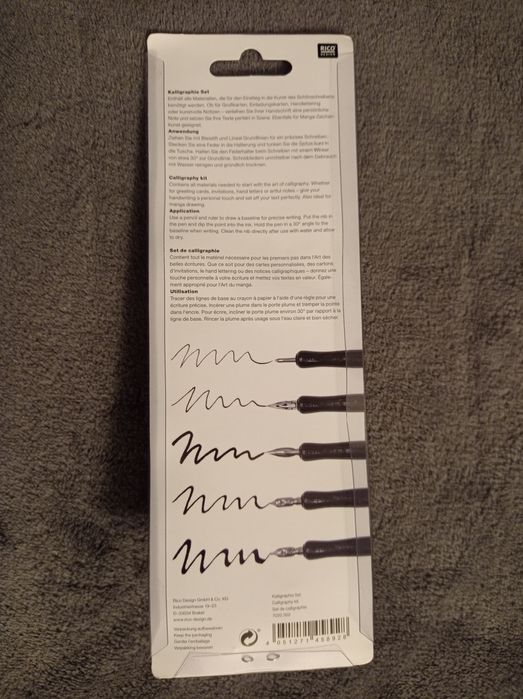 Zestaw do kaligrafii pióro stalówki atrament