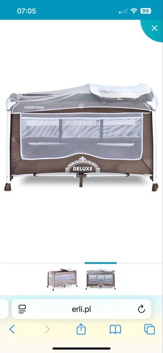 Łóżeczko turystyczne caretero delux