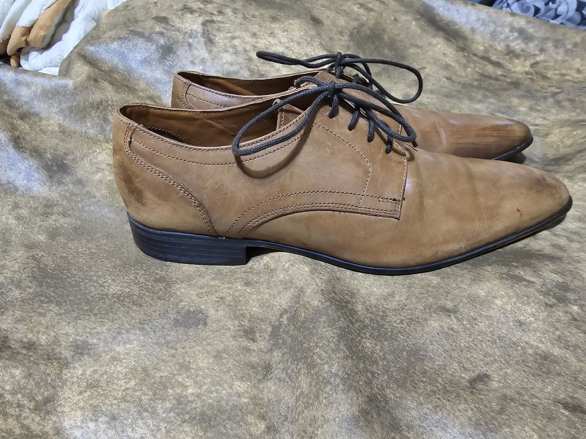 Туфли кожаные классика коричневые