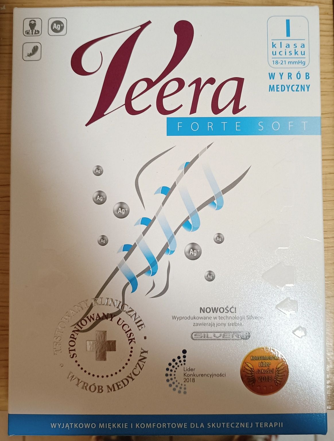Veera Forte Soft - Pończochy uciskowe długie, otwarte palce, roz. 4