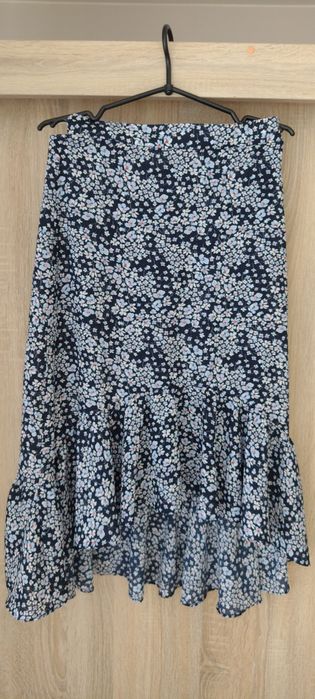 Spódnica maxi S kwiaty kwiatuszki drobne kwiatki H&m