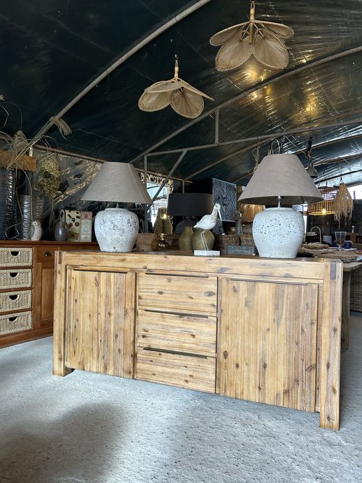 Komoda drewniana akacja nowoczesna duża rustykalna meble do salonu