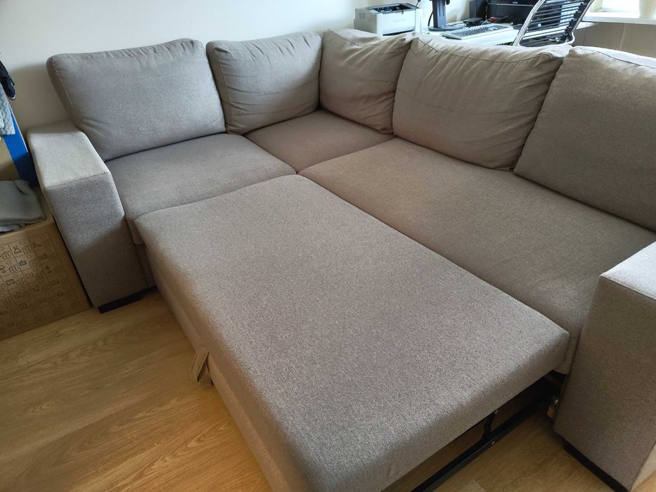 Kanapa narożna, narożnik VOX, sofa rozkładana, z pojemnikiem, stan BDB