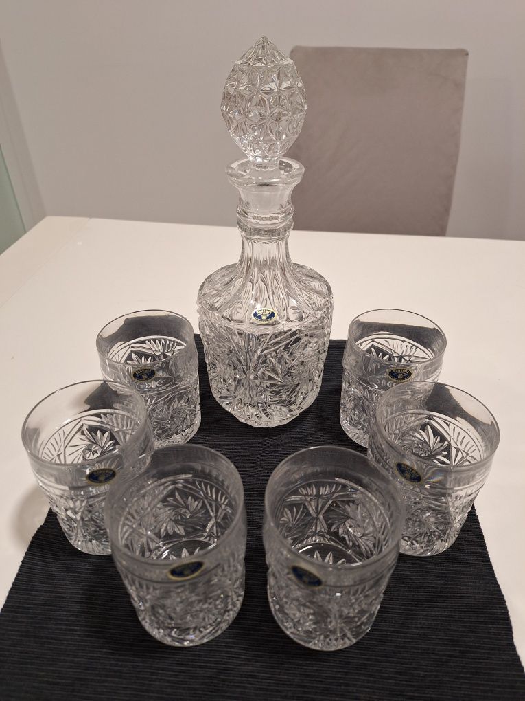 Conjunto set whisky cristal bohemia