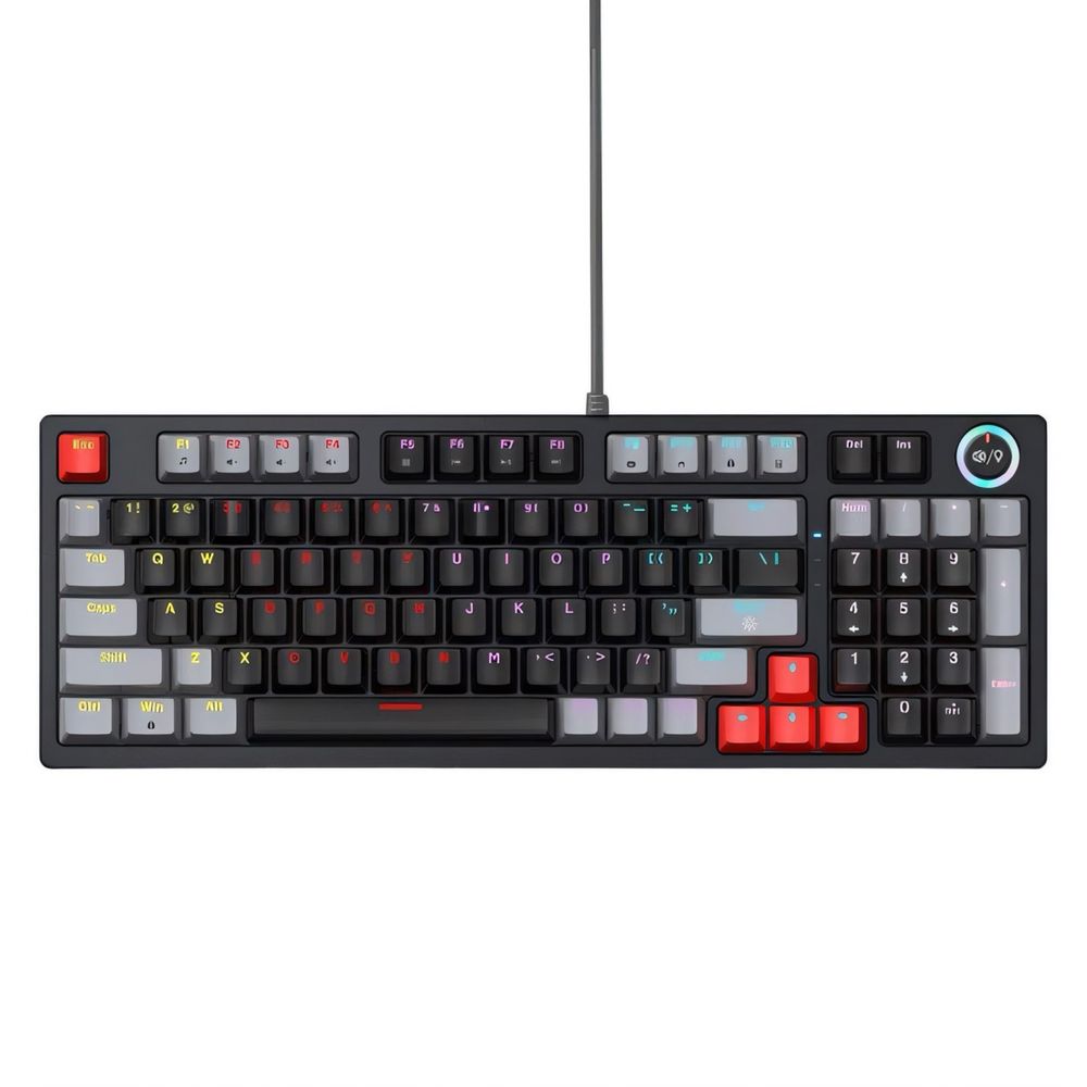 Клавіатура механічна на блакитних свічах 85% з RGB чорна УЦІНКА!