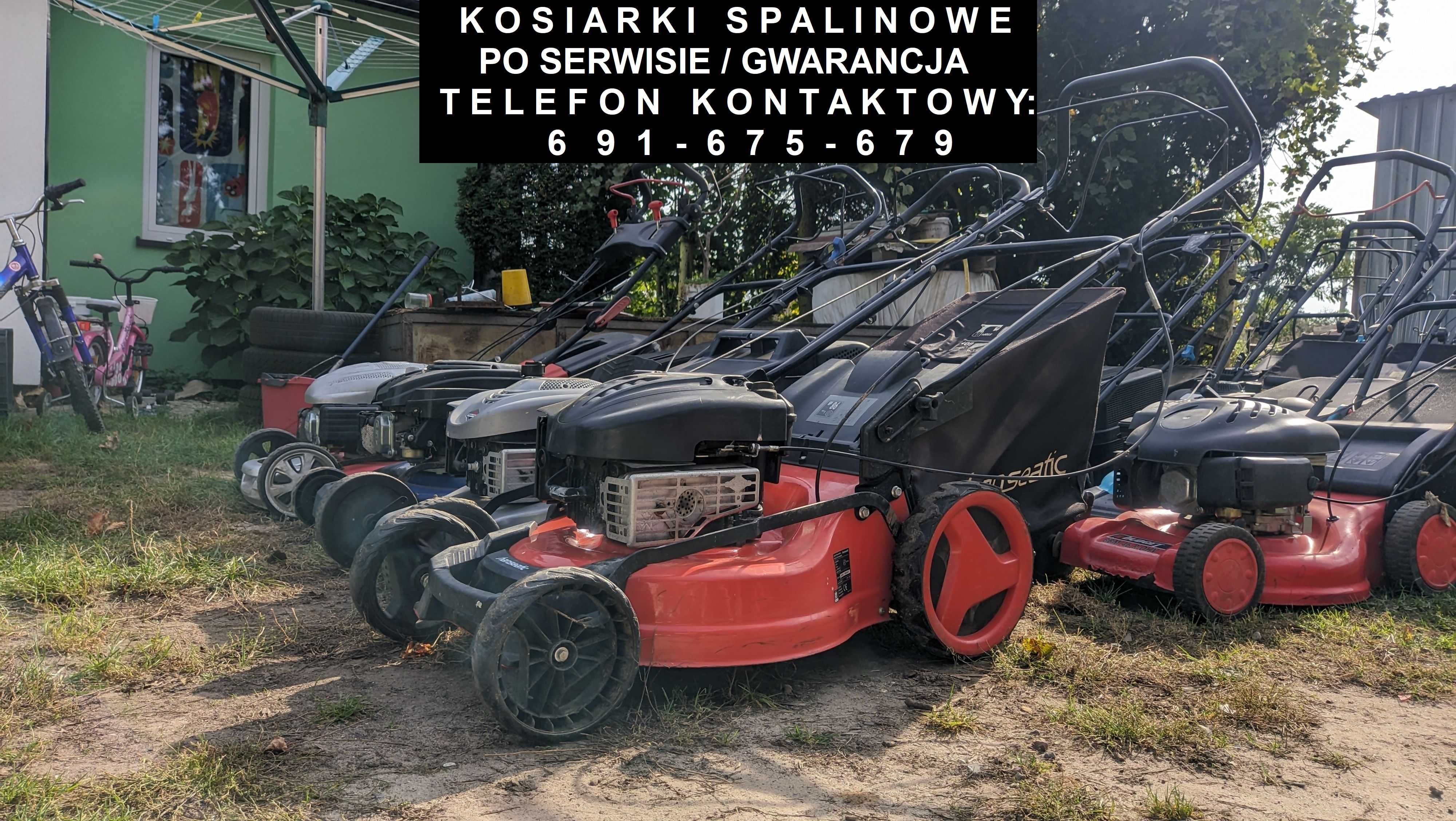 Używane kosiarka spalinowa-silniki B&S/Honda/wyrzut boczny/kosz/napęd