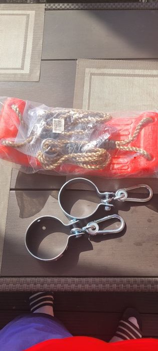 Huśtawka plastikowa wraz z uchwytami