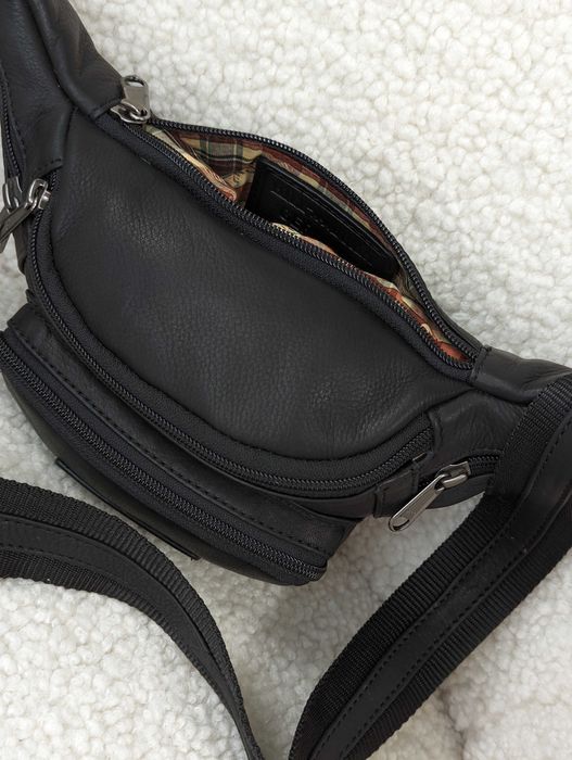 Кожаная сумка-бананка Hill Burry 3044. Германия. Шкіряна сумка