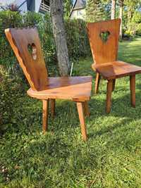 Krzesło góralskie drewno.