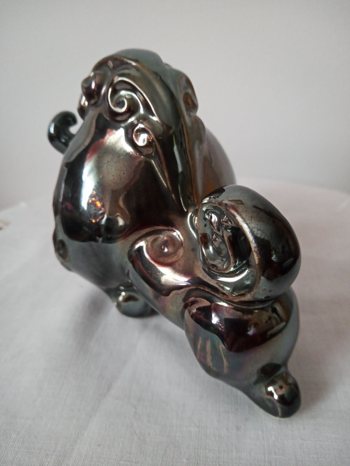 Ceramiczna figurka. Żubr. FFZ Mińsk. Białoruś. ZSRR.