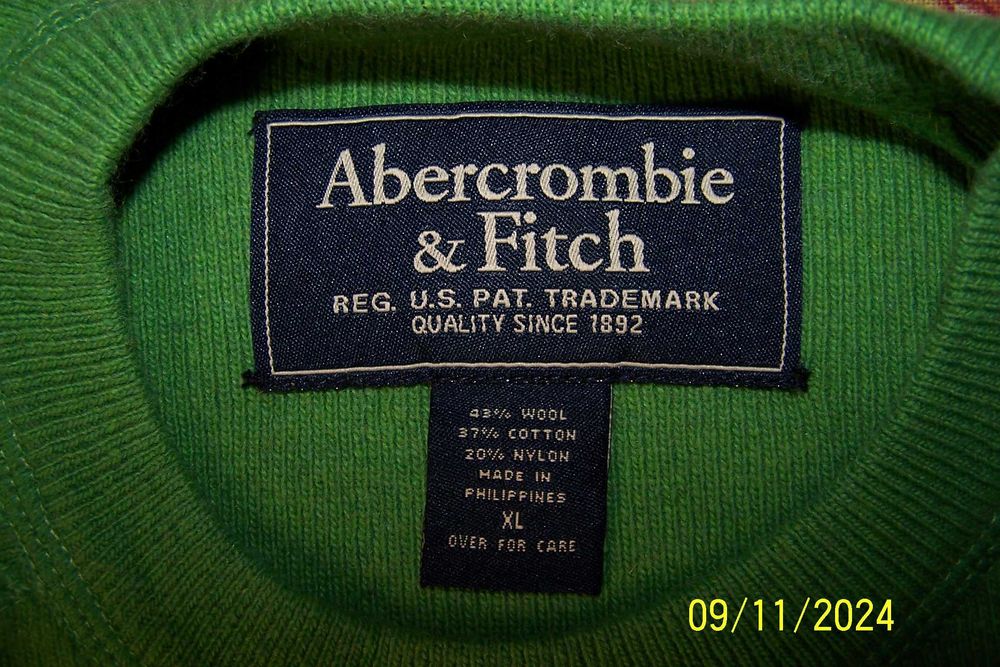 Sweter męski Abercrombie & Fitch , ciemnozielony, rozmiar XL