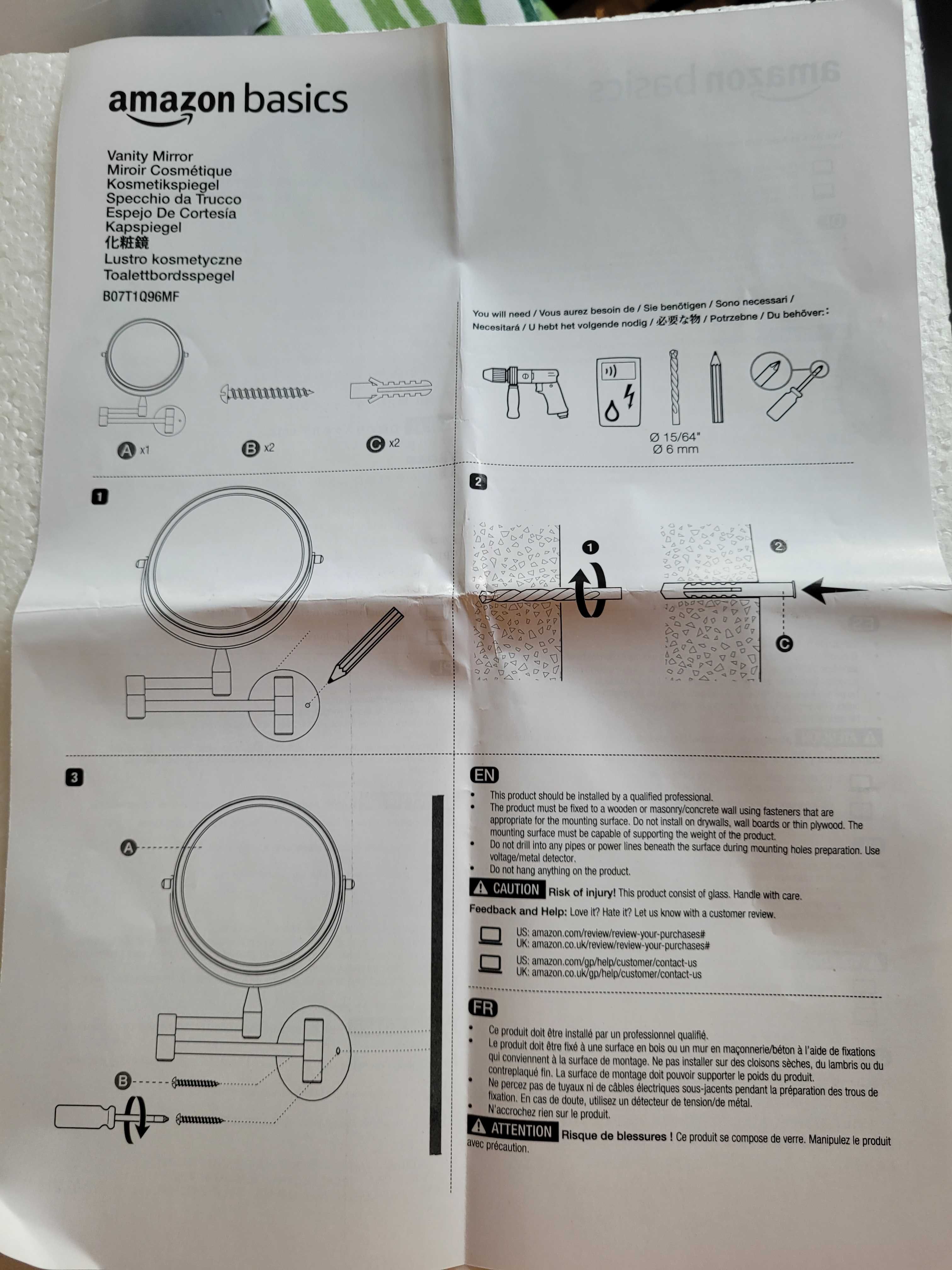 Lustro kosmetyczne nowe chrome