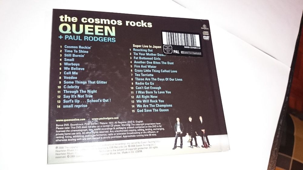queen + paul rodgers (the cosmos rocks) cd + dvd live in japan - raro
